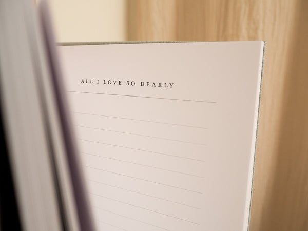 All I Love So Dearly Journal - The Grace Files